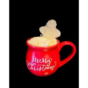 Merry Christmas Mug Gingerbread Man Christmas Cookie Scented Candle